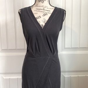 FREE PEOPLE SLEEVELESS DRESS black ribbed
